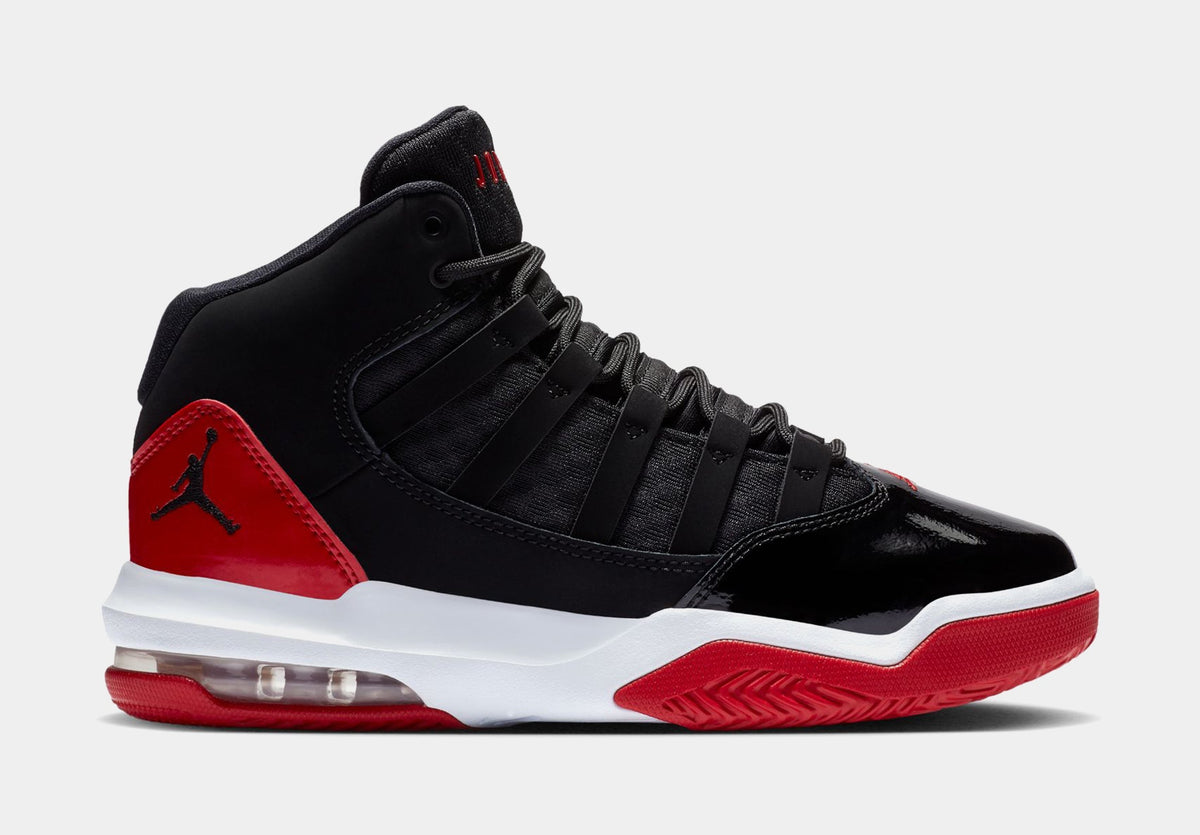 Max Aura Grade School Lifestyle Shoes (Black/Gym Red/White)