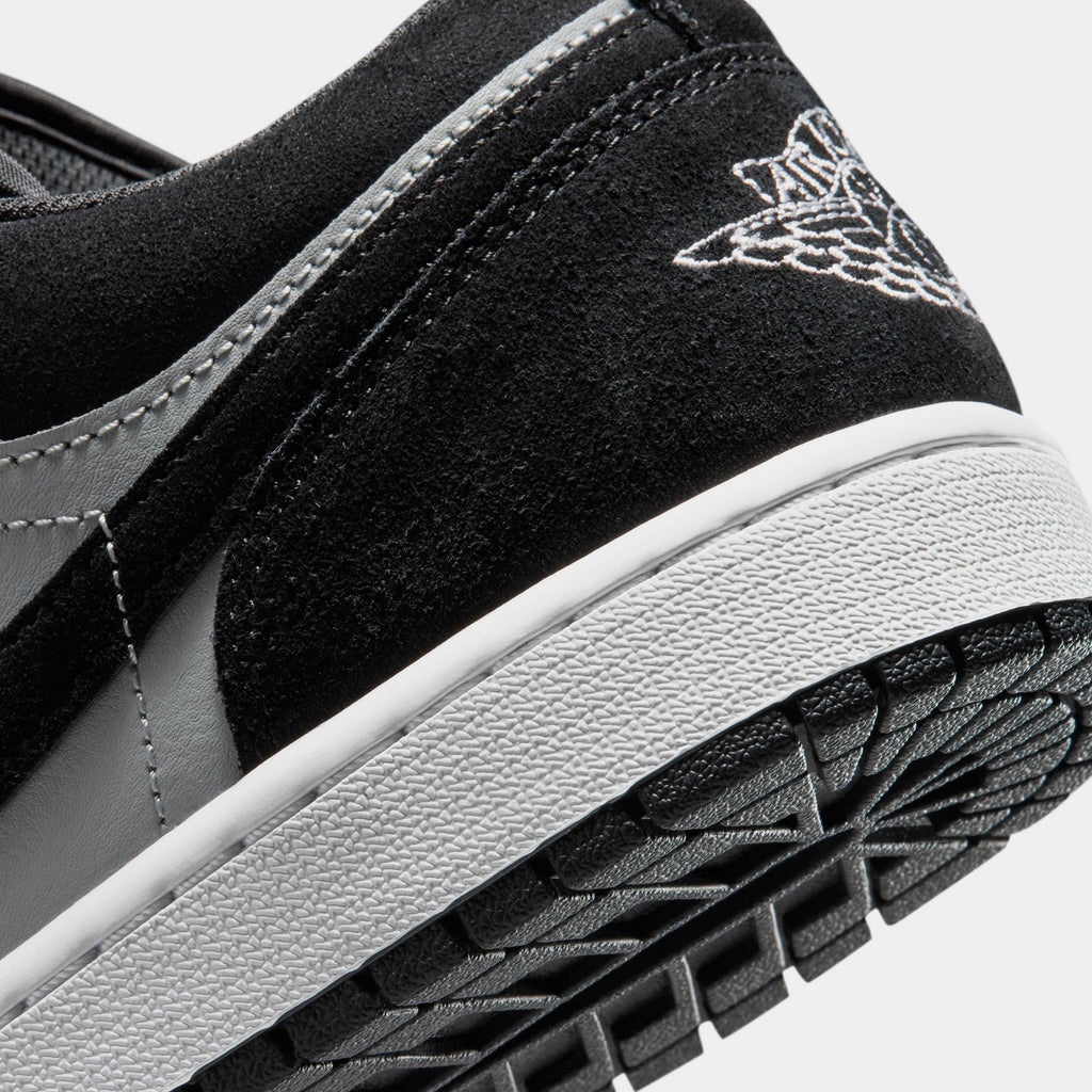 Air Jordan 1 Low Mens Lifestyle Shoes (Black/White/Light Smoke Grey)