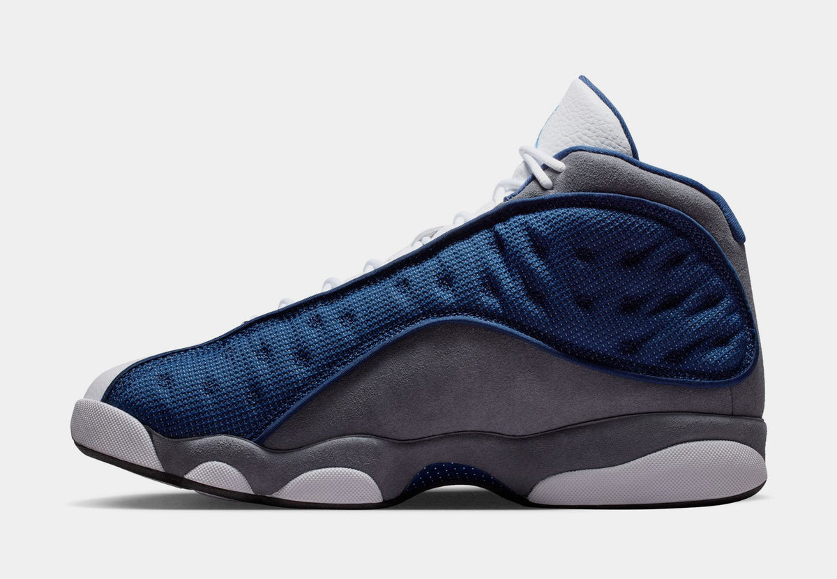 Air Jordan 13 Retro Navy And Flint Grey Mens Lifestyle Shoes (Navy/University Blue/Flint Grey/White) Free Shipping