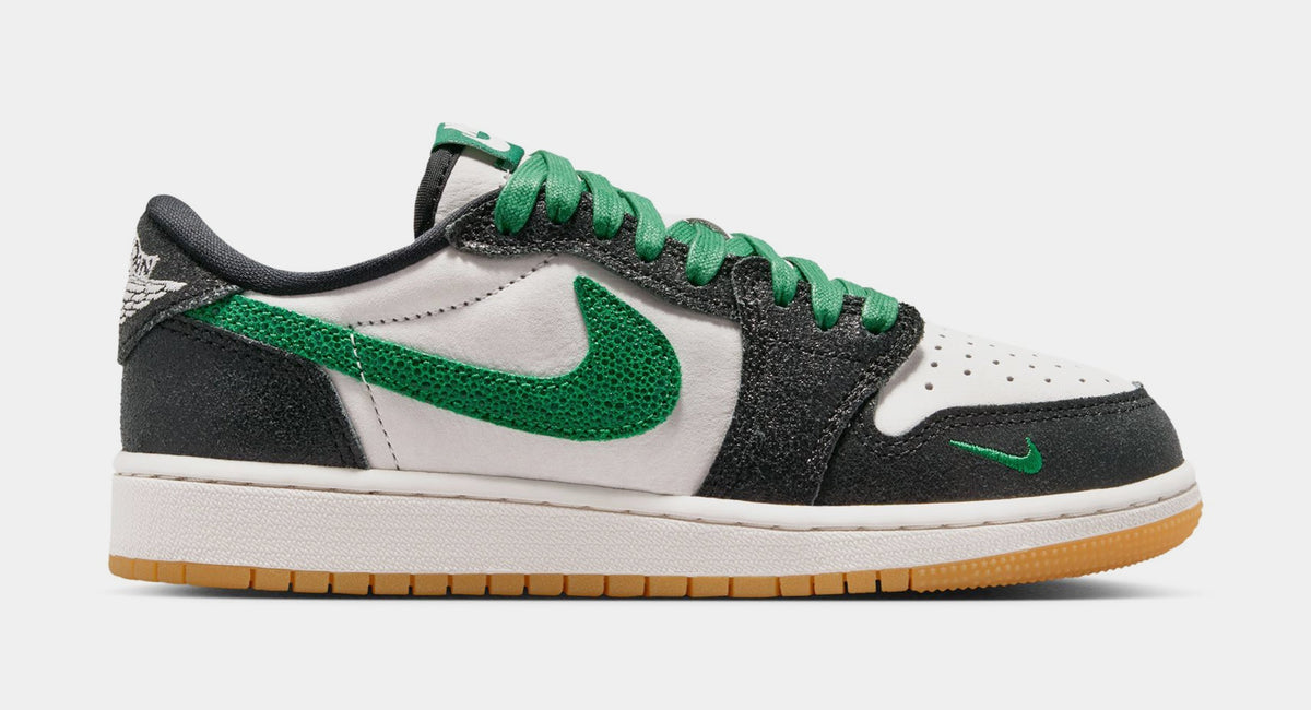 Air Jordan 1 Retro Low OG Phantom And Pine Green Grade School Lifestyle Shoes (Phantom/Pine Green/Black)