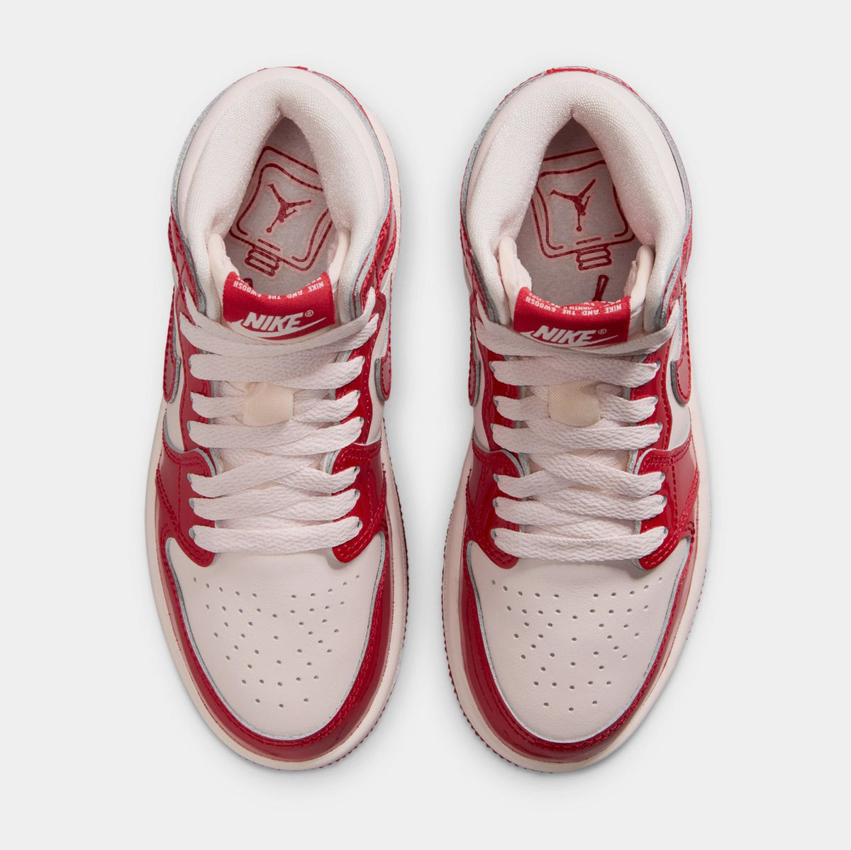 Air Jordan 1 Retro High OG Nails and Grails Preschool Lifestyle Shoes (University Red/Metallic Silver) Free Shipping