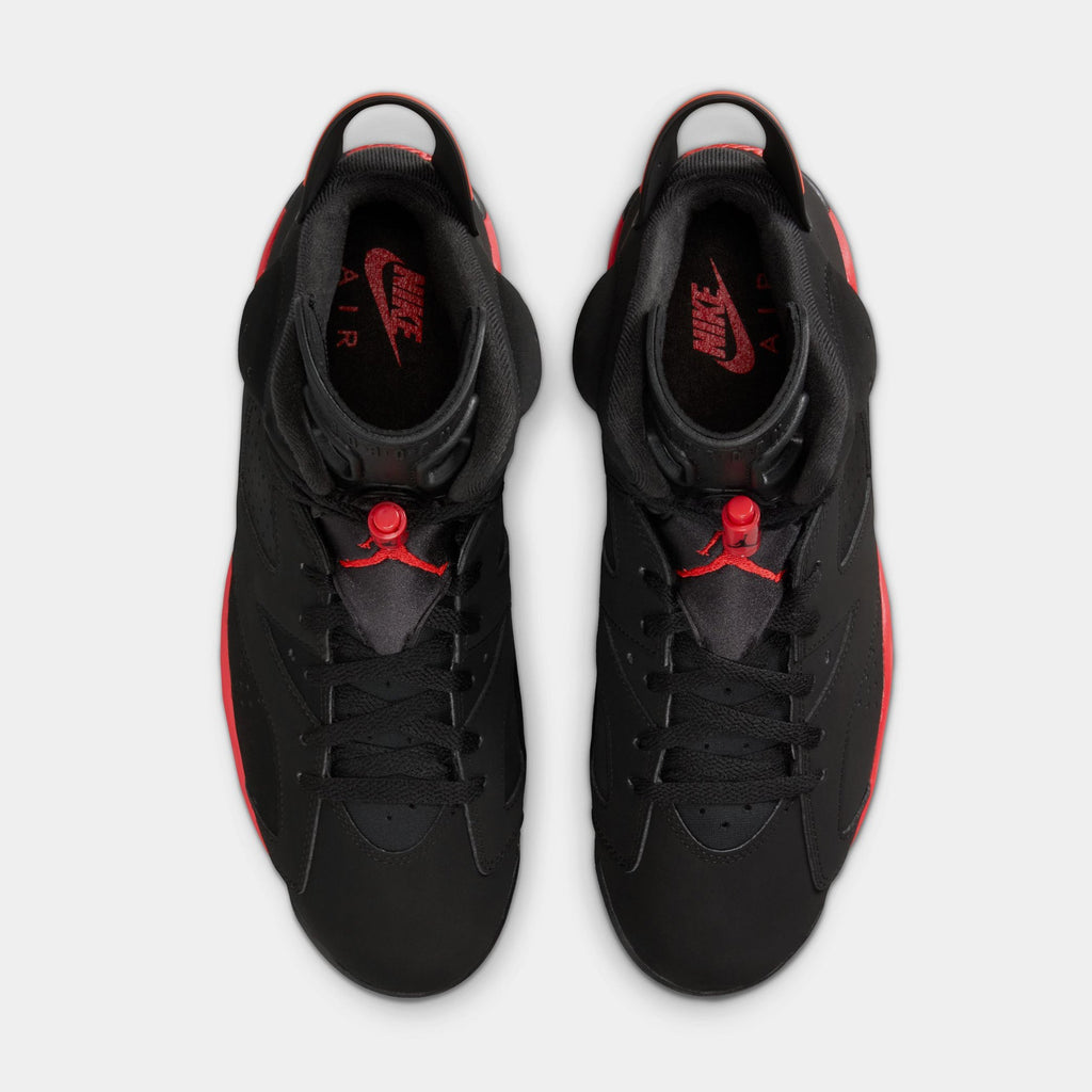 Air Jordan 6 Retro Infrared Salesman Mens Lifestyle Shoes (Black/Light Crimson)
