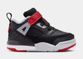 Spizike Low Infant Toddler Basketball Shoes (Black/Gym Red/Wolf Grey/White)