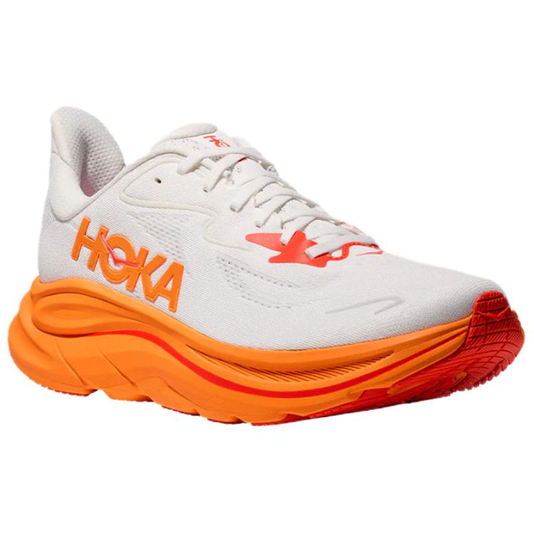 HOKA Clifton 10 Frost/Orange Zest Men's Running Shoes