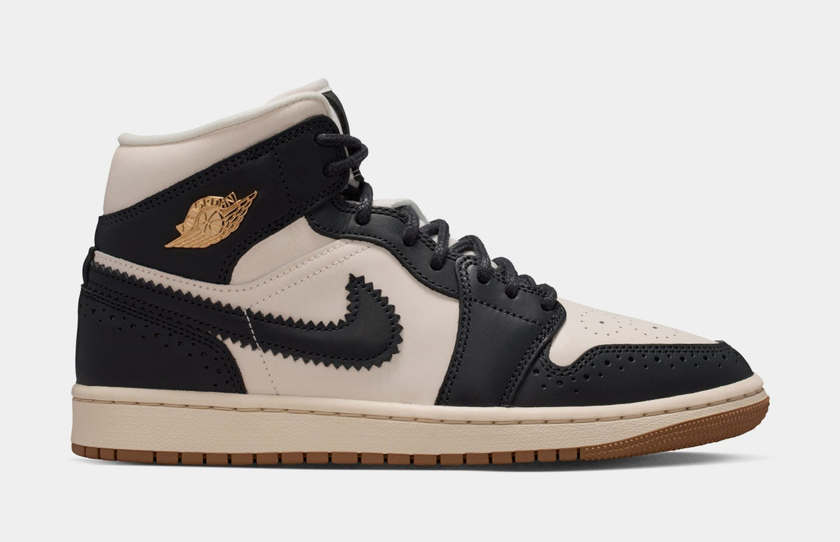 Air Jordan 1 Mid SE Womens Lifestyle Shoes (Off Noir/Chalk/Pearl White)