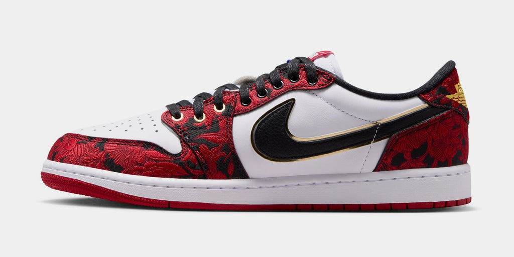 Air Jordan 1 Retro Low OG Garden Mens Lifestyle Shoes (Black/Varsity Red/Summit White)