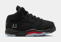 Air Jordan 5 Retro Halloween Infant Toddler Lifestyle Shoes (Black/Picante Red/Glow N The Dark)