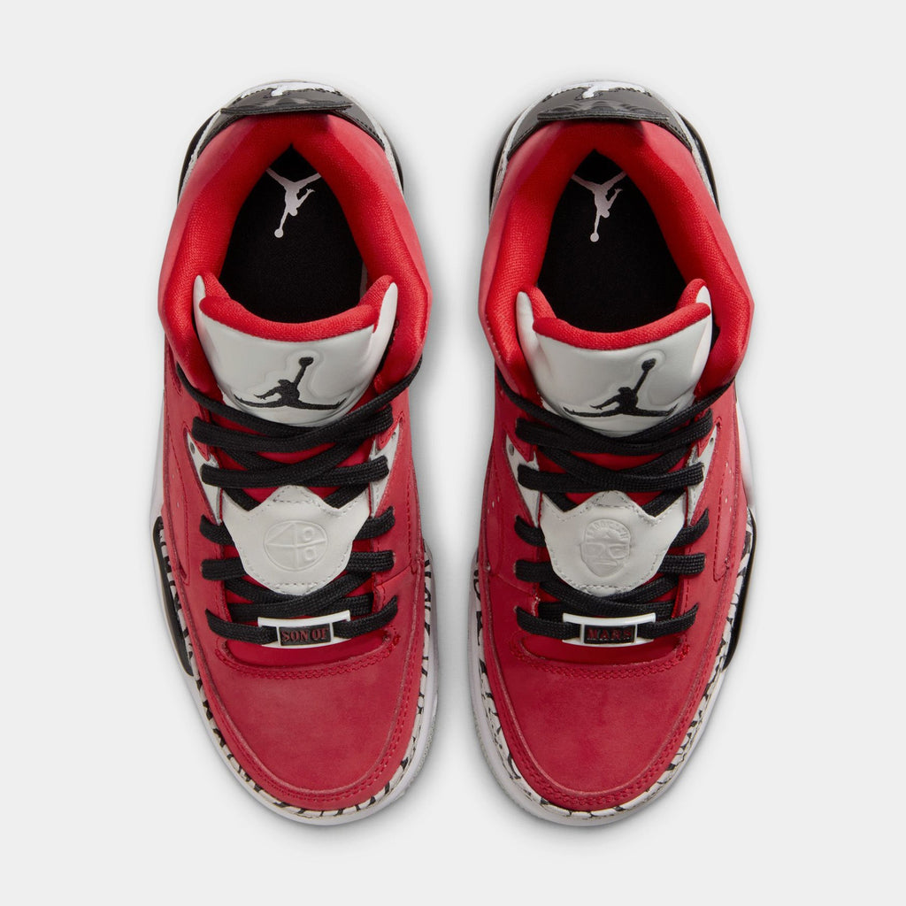 Son of Mars Low Grade School Lifestyle Shoes (Fire Red/Black/Grey Mist/White)