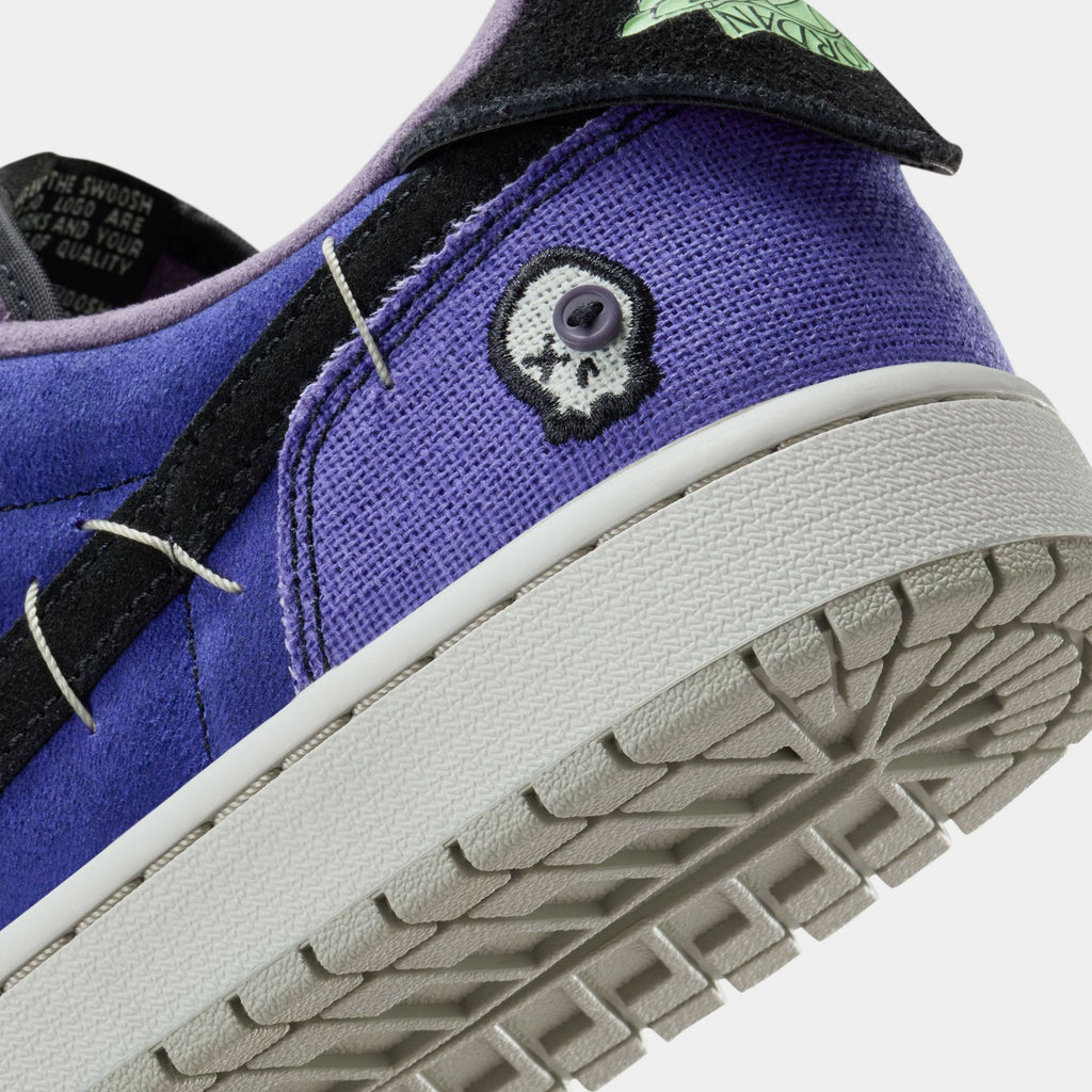 Air Jordan 1 Retro Low OG Regency Purple and Dark Raisin Mens Lifestyle Shoes (Regency Purple/Vapor Green/Black/Dark Raisin/Daybreak/Light Silver)