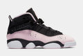 Air Jordan 6 Rings Grade School Lifestyle Shoe (Black/Pink Foam/Anthracite/White)