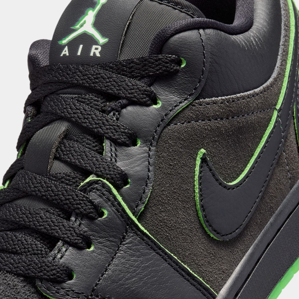 Air Jordan 1 Low Halloween Mens Lifestyle Shoes (Black/Scream Green/Dark Smoke Grey/Black)