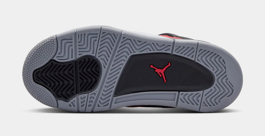 Air Jordan 4 Retro Toro Bravo Preschool Lifestyle Shoes (Fire Red/White/Black/Cement Grey)