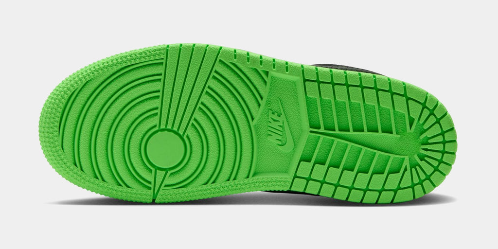 Air Jordan 1 Low Halloween Preschool Lifestyle Shoes (Black/Black/Scream Green/Dark Smoke Grey)