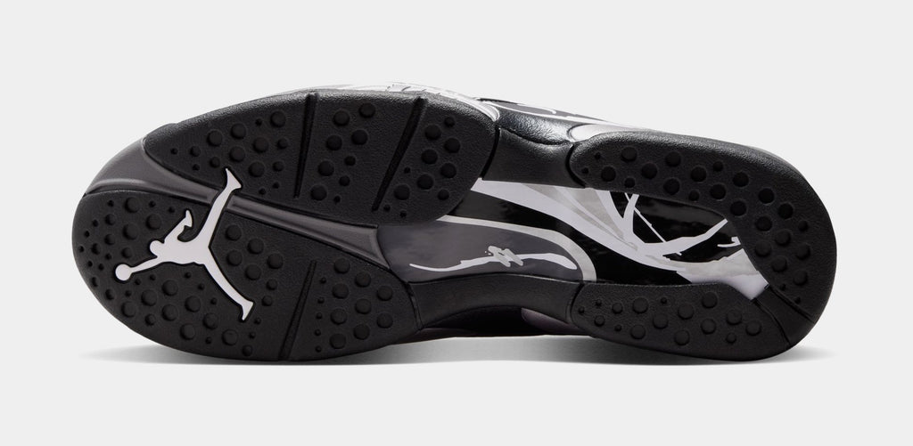 Air Jordan 8 Retro Chrome Black And Light Graphite Mens Lifestyle Shoes (Black/White/Light Graphite) Free Shipping