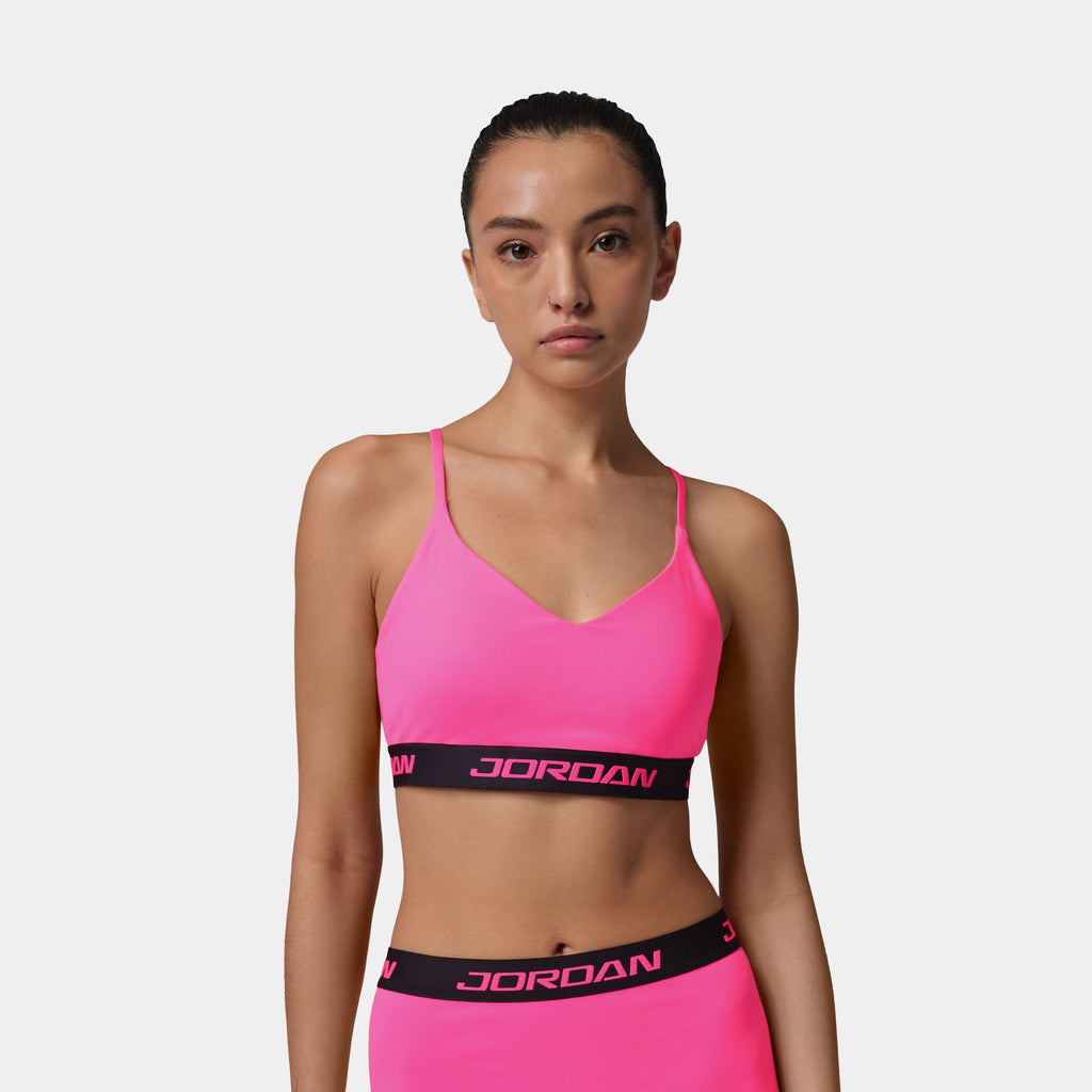 Sport Essentials Padded Adjustable Sports Womens Bra (Hyper Pink/Black/Hyper Pink/Black)