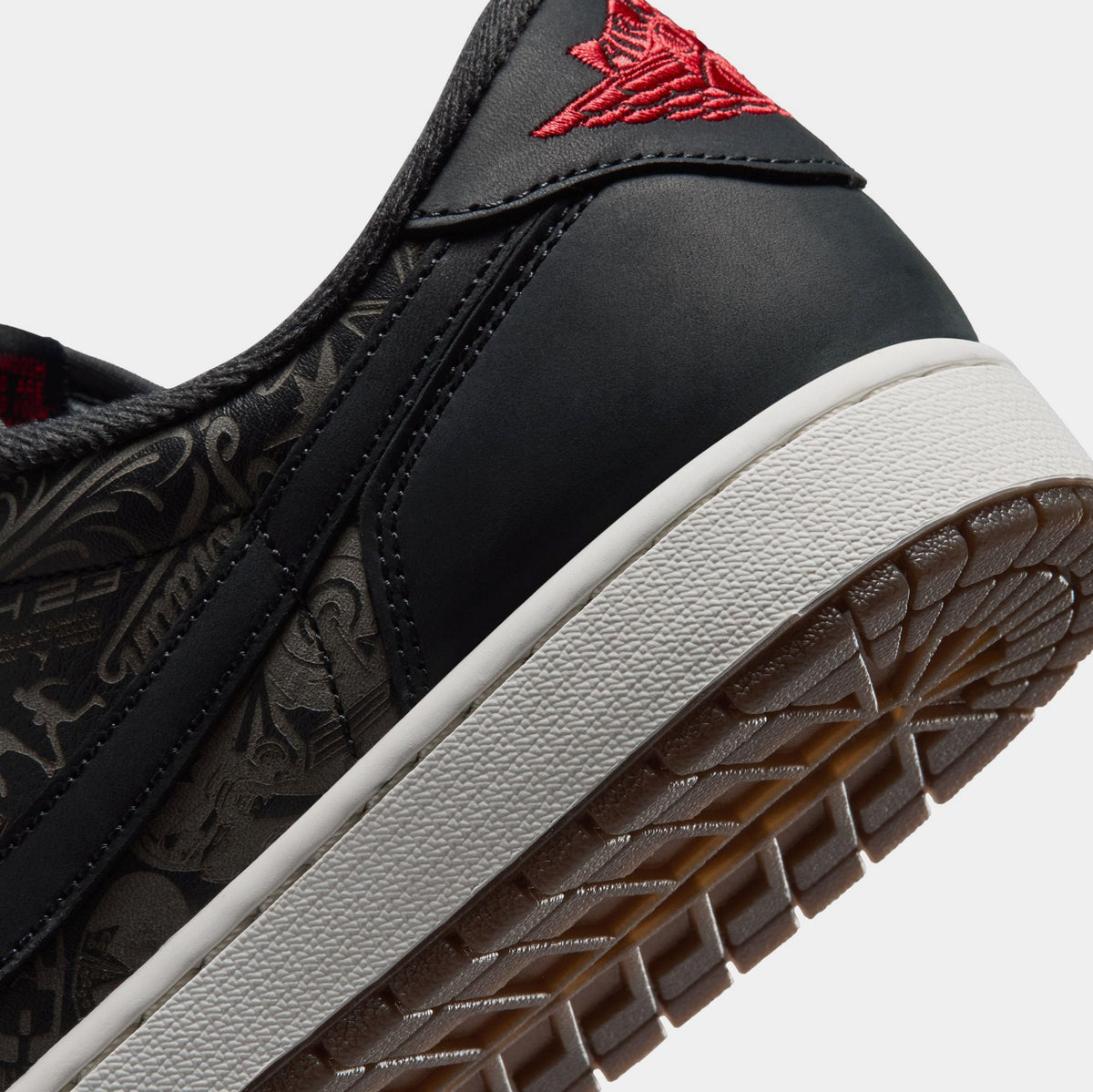 Air Jordan 1 Retro Low OG Laser Black And Varsity Red Mens Lifestyle Shoes (Black/Varsity Red/Summit White)