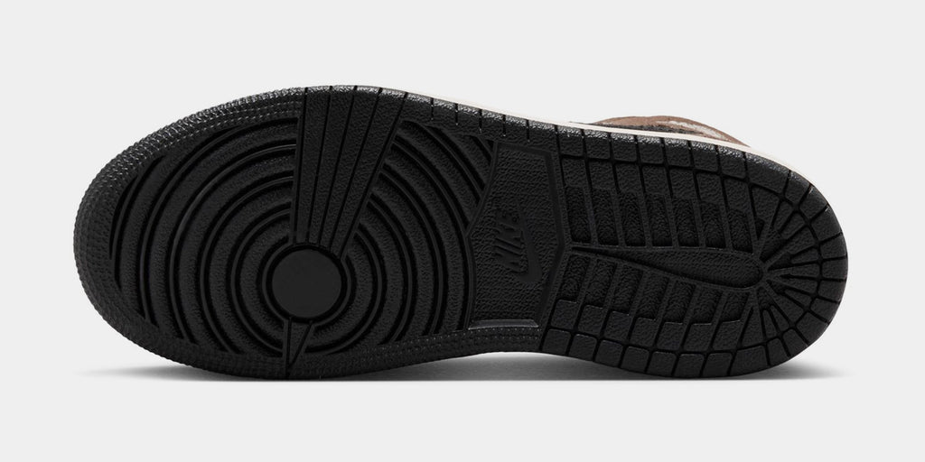 Air Jordan 1 Mid Black Palomino Preschool Lifestyle Shoes (Black/Phantom/Palomino/University Red)