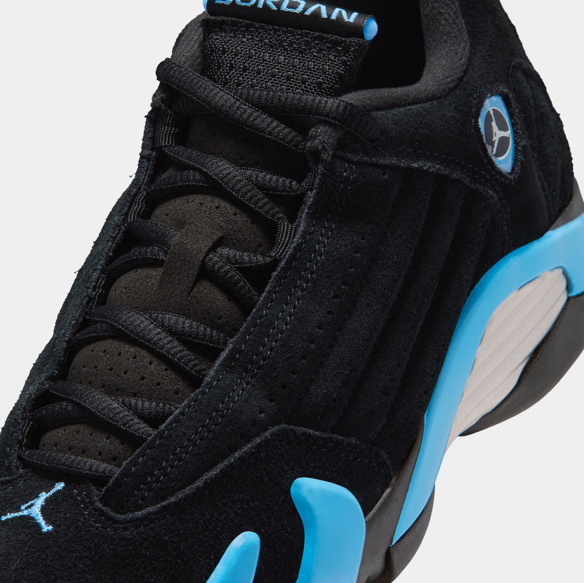 Air Jordan 14 Retro Black University Blue Grade School Lifestyle Shoes (Black/White/University Blue)