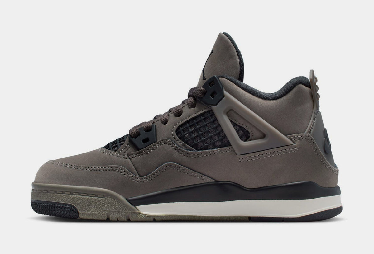 Air Jordan 4 Retro Cave Stone And Black Preschool Lifestyle Shoes (Cave Stone/Black/Phantom)