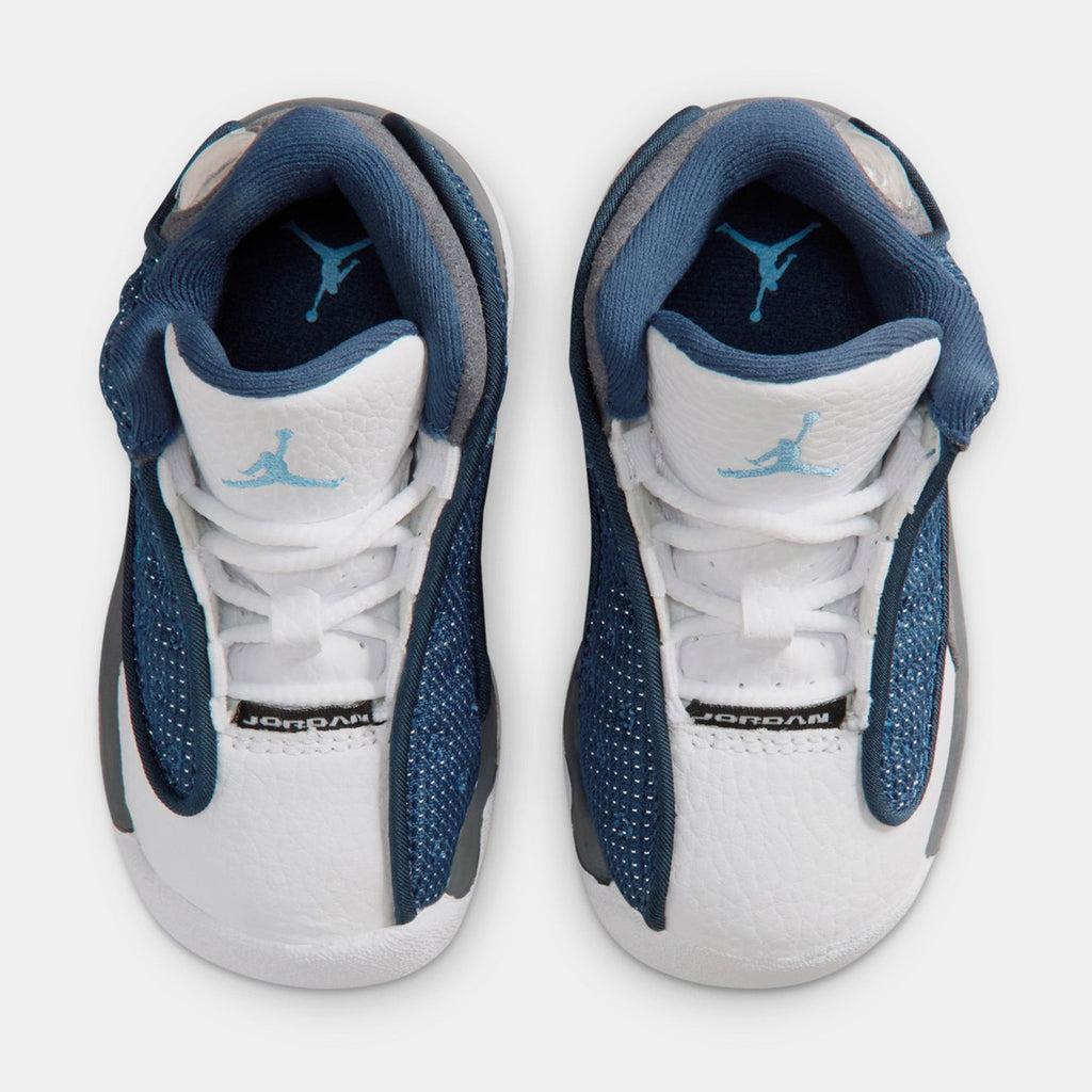 Air Jordan 13 Retro Navy And Flint Grey Infant Toddler Lifestyle Shoes (Navy/University Blue/Flint Grey/White) Free Shipping