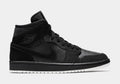 Air Jordan 1 Mid Black Womens Lifestyle Shoes (Black/White/Phantom)