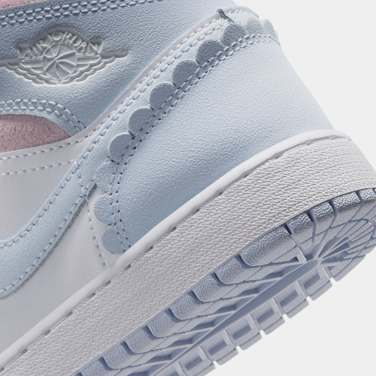 Air Jordan Mid SE Love Is In The Air Grade School Lifestyle Shoes (Half Blue/Pale Ivory/White/Half Blue)