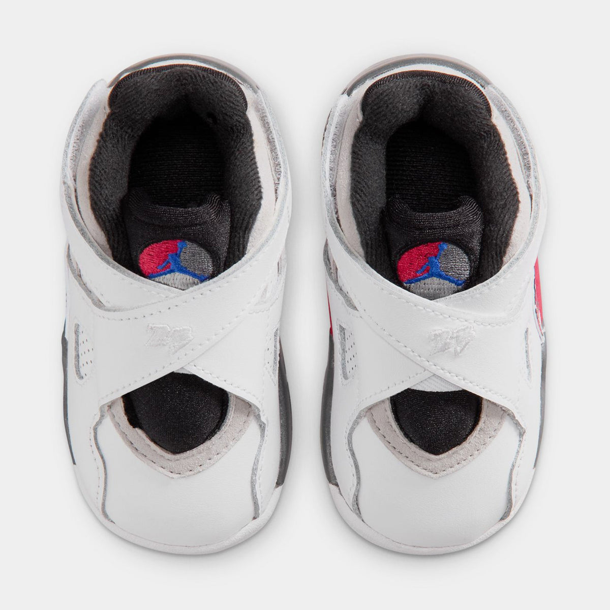 Air Jordan 8 Retro White And True Red Infant Toddler Lifestyle Shoes (White/Black/True Red)