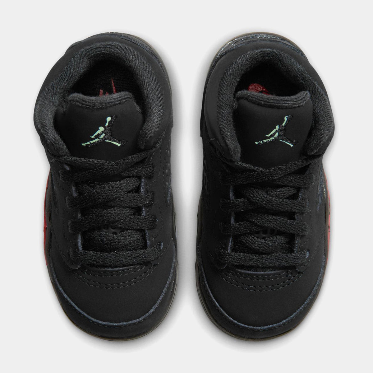 Air Jordan 5 Retro Halloween Infant Toddler Lifestyle Shoes (Black/Picante Red/Glow N The Dark)