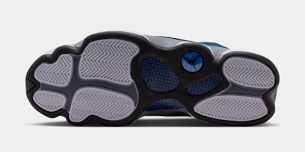 Air Jordan 13 Retro Navy And Flint Grey Mens Lifestyle Shoes (Navy/University Blue/Flint Grey/White) Free Shipping