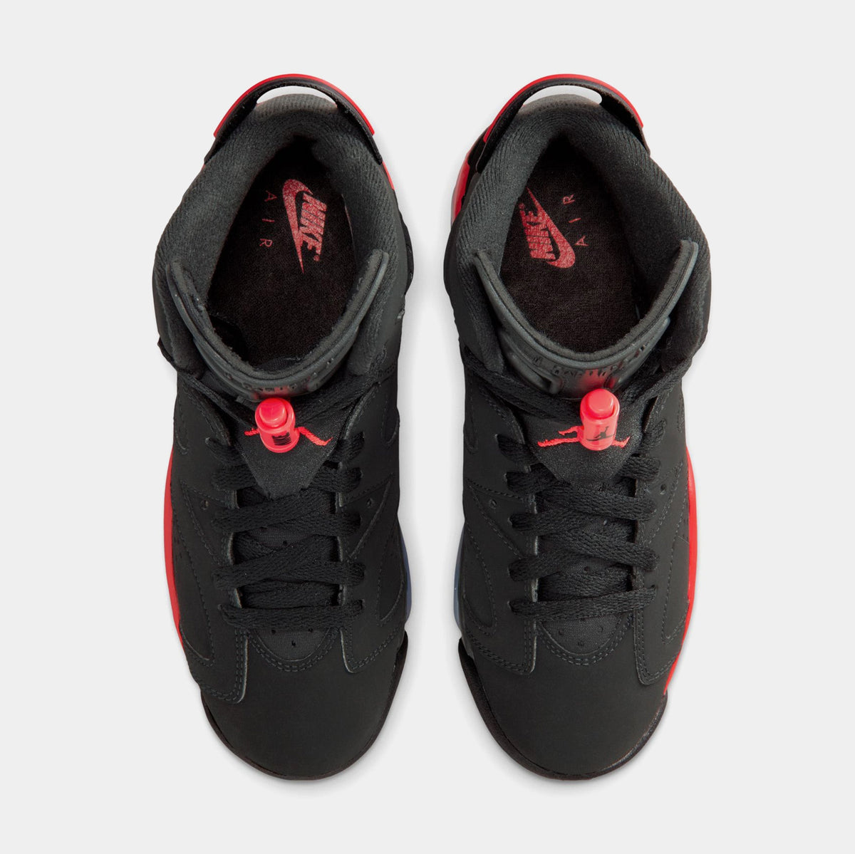Air Jordan 6 Retro Infrared Salesman Grade School Lifestyle Shoes (Black/Light Crimson)