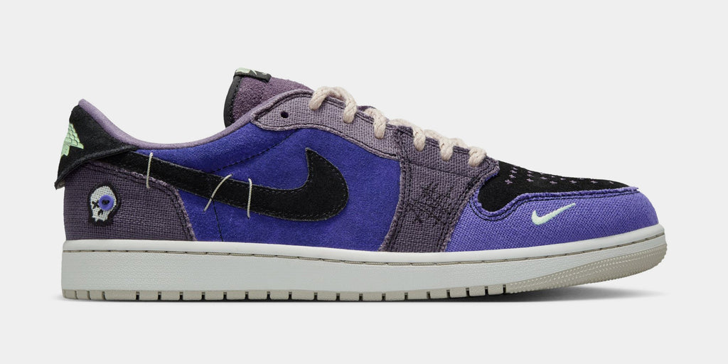 Air Jordan 1 Retro Low OG Regency Purple and Dark Raisin Mens Lifestyle Shoes (Regency Purple/Vapor Green/Black/Dark Raisin/Daybreak/Light Silver)