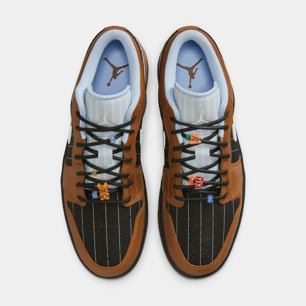 Air Jordan 1 Low SE Mens Lifestyle Shoes (Black/Sail/Black/Light British Tan)