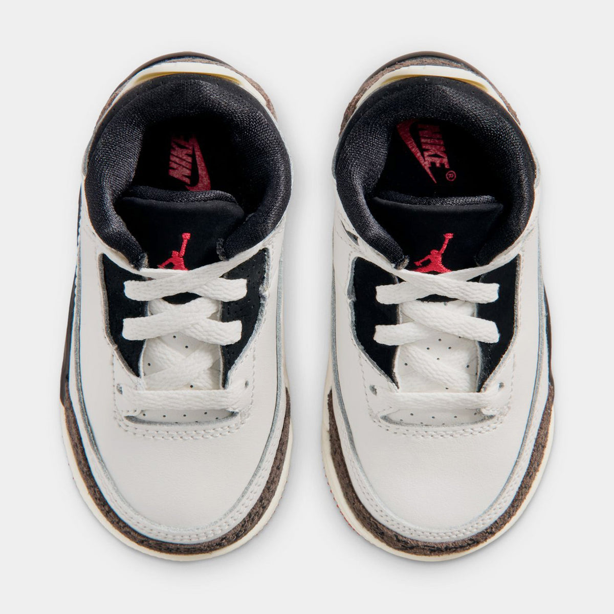 Air Jordan 3 Retro Sail and University Red Infant Toddler Lifestyle Shoes (Sail/Black/University Red/Pale Ivory)