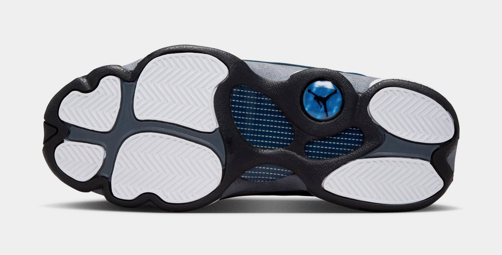 Air Jordan 13 Retro Navy And Flint Grey Grade School Lifestyle Shoes (Navy/University Blue/Flint Grey/White) Free Shipping