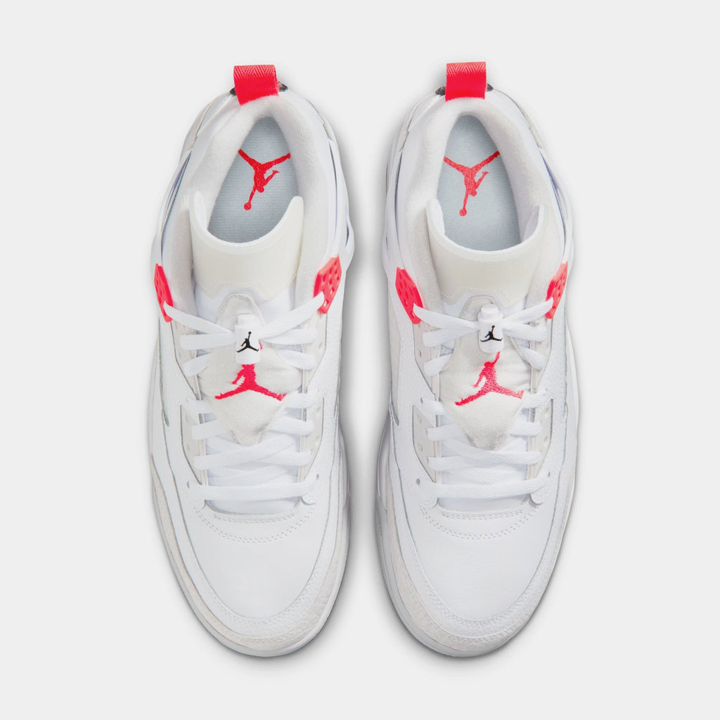 Spizike Low Mens Basketball Shoes (White/Bright Crimson/Vast Grey/Black)