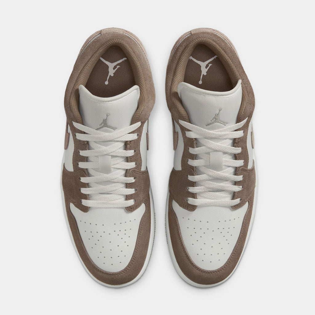 Air Jordan 1 Low Mens Lifestyle Shoes (Olive Grey/Summit White/Pale Ivory/Enigma Stone)