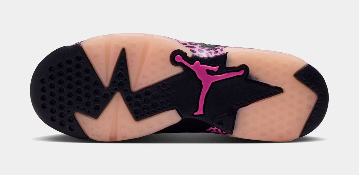 Air Jordan 6 Retro Fearless Grade School Lifestyle Shoes (Black/Laser Fushia/Pink Foam)