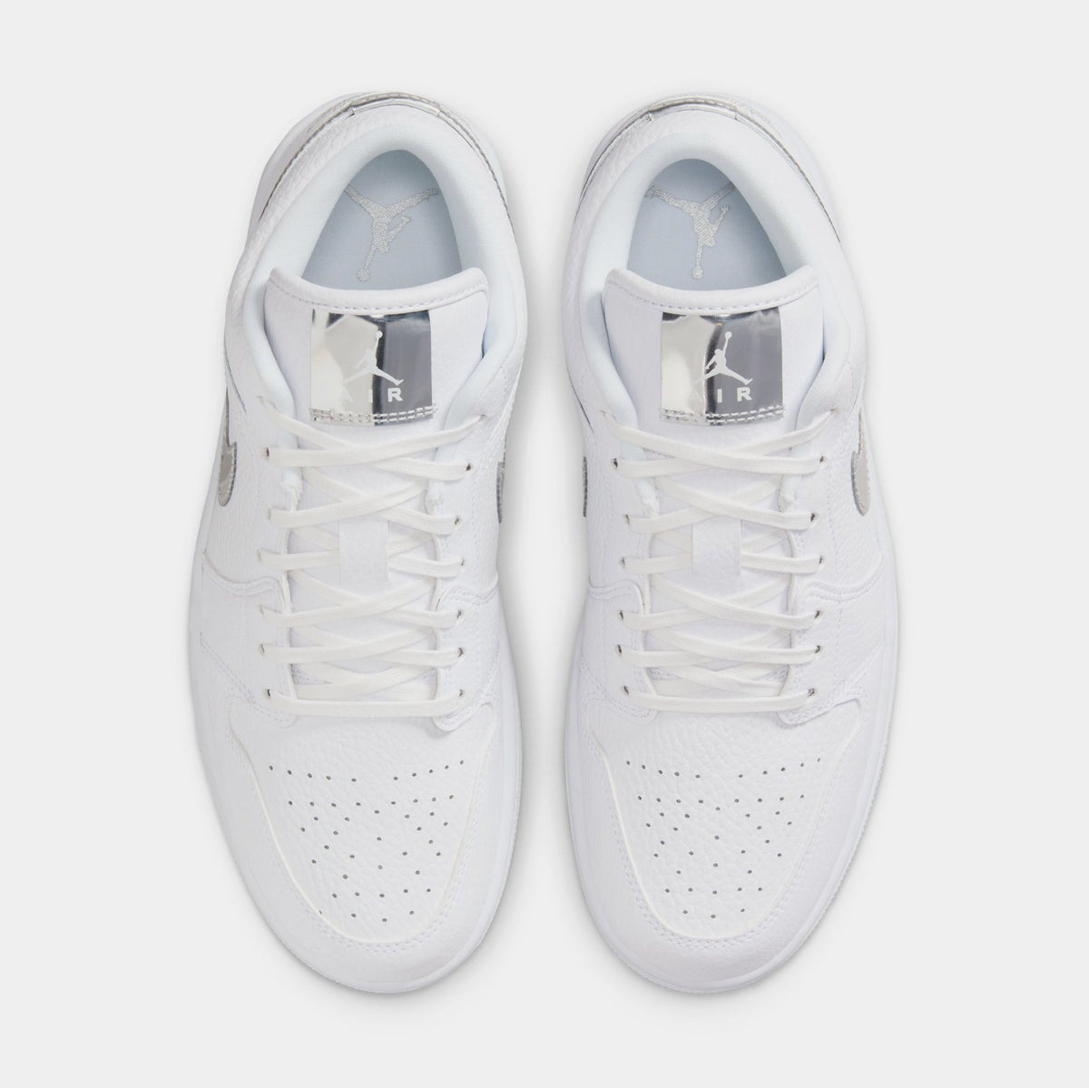 Air Jordan 1 Low SE Womens Lifestyle Shoes (White/White/Metallic Silver/White)
