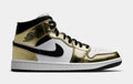 Air Jordan 1 Mid Metallic Gold Mens Lifestyle Shoes (Gold/White/Black)