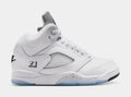 Air Jordan 5 Retro OG White Metallic Preschool Lifestyle Shoes (White/Black/Metallic Silver) Free Shipping