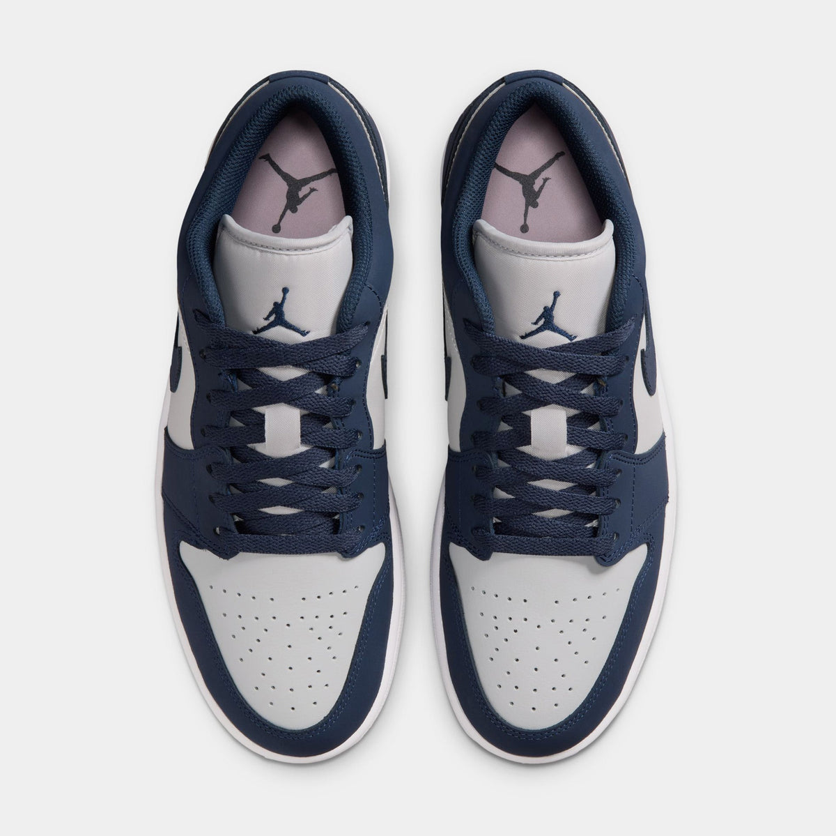 Air Jordan 1 Low Mens Lifestyle Shoes (Obsidian/Grey Fog/Pink Foam/Obsidian)