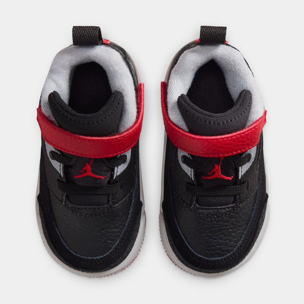Spizike Low Infant Toddler Basketball Shoes (Black/Gym Red/Wolf Grey/White)