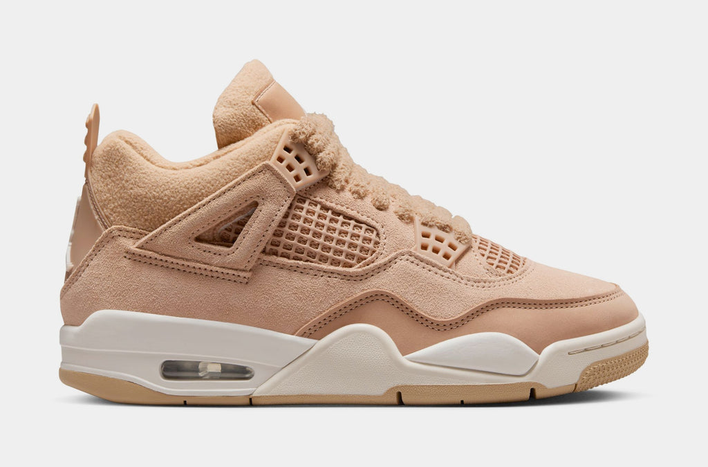 Air Jordan 4 Retro Cozy Girl Womens Lifestyle Shoes (Hemp/Light Orewood Brown)