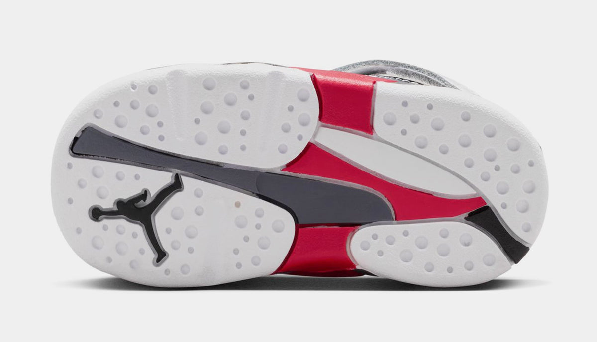 Air Jordan 8 Retro White And True Red Infant Toddler Lifestyle Shoes (White/Black/True Red)