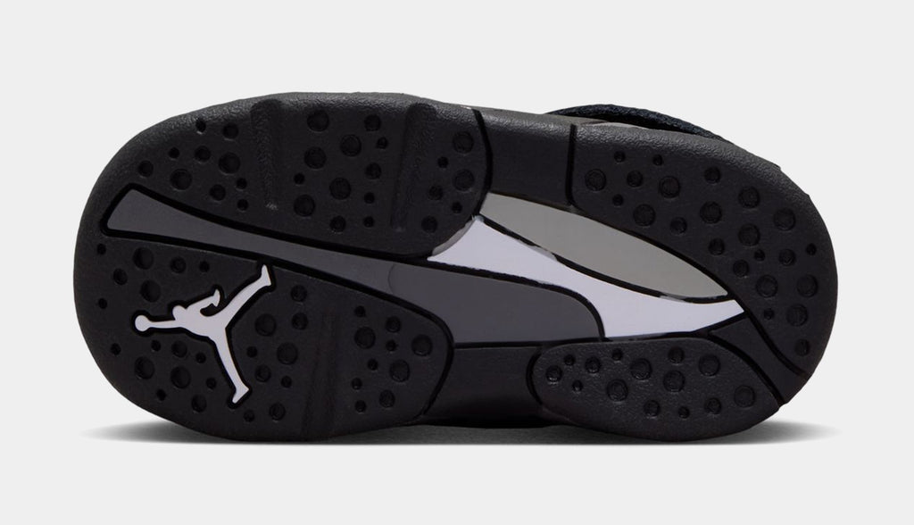Air Jordan 8 Retro Chrome Black And Light Graphite Infant Toddler Lifestyle Shoes (Black/White/Light Graphite) Free Shipping