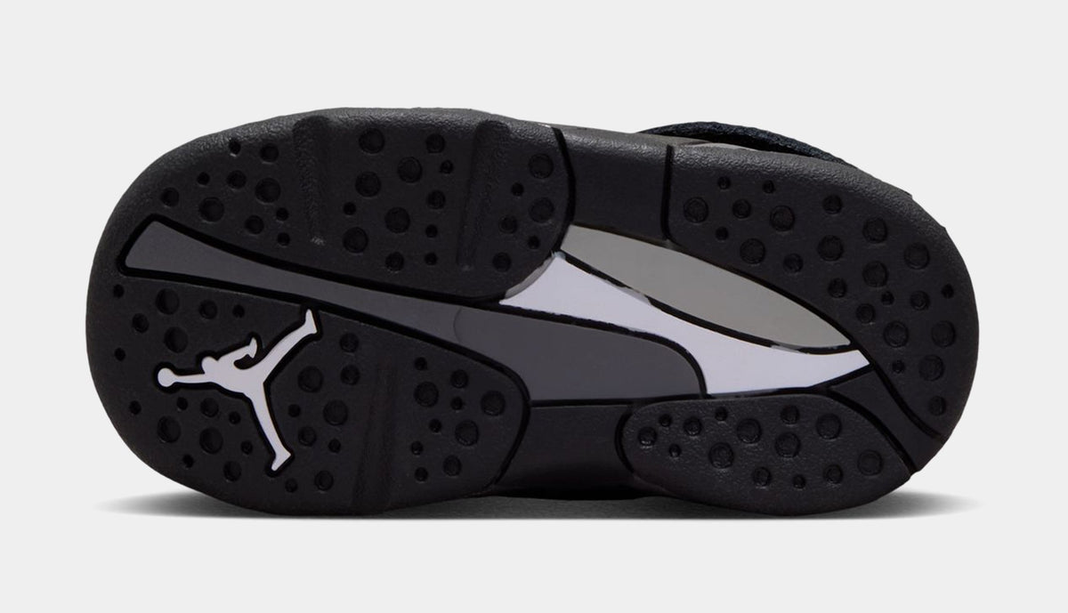 Air Jordan 8 Retro Chrome Black And Light Graphite Infant Toddler Lifestyle Shoes (Black/White/Light Graphite) Free Shipping