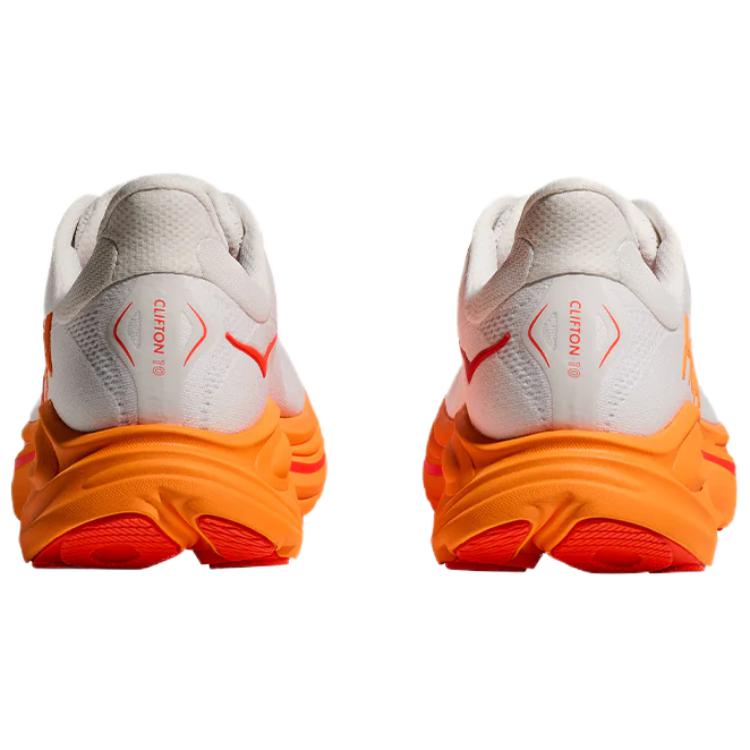 HOKA Clifton 10 Frost/Orange Zest Men's Running Shoes