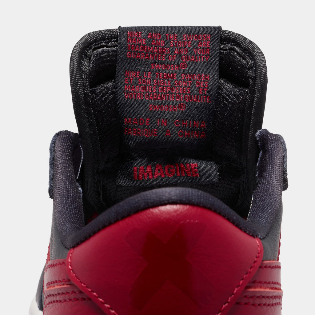 Air Jordan 1 Retro Low OG Banned Grade School Lifestyle Shoes (Black/Black/Varsity Red/Summit White)