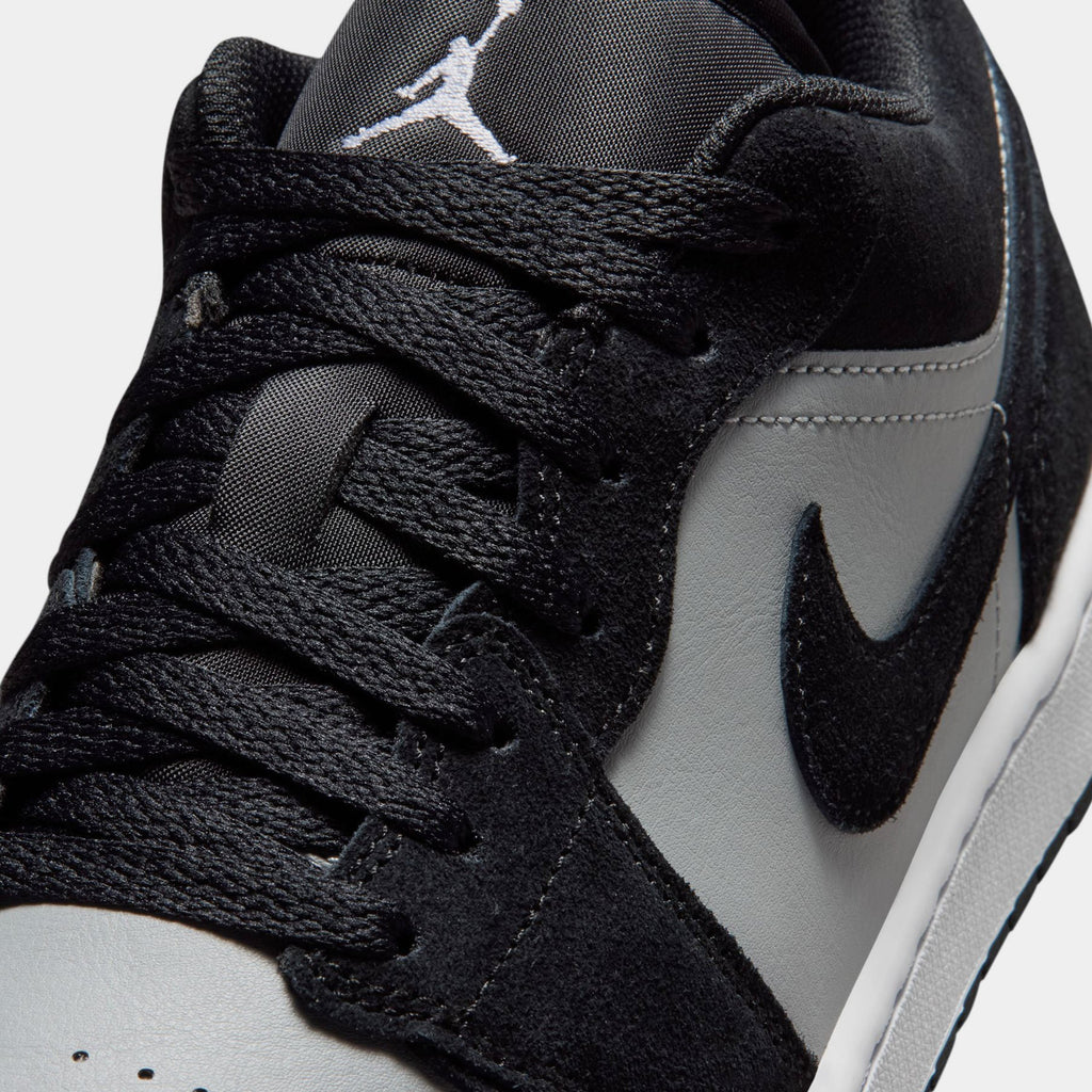 Air Jordan 1 Low Mens Lifestyle Shoes (Black/White/Light Smoke Grey)