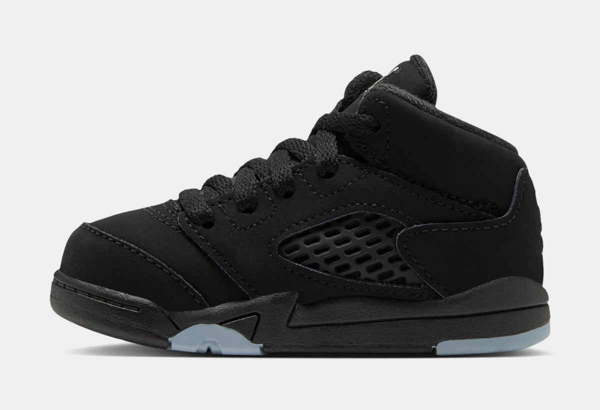 Air Jordan 5 Retro Halloween Infant Toddler Lifestyle Shoes (Black/Picante Red/Glow N The Dark)